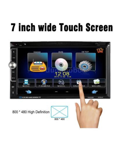 7" 2 Din HD Car Stereo DVD Player Bluetooth Aux Input FM Radio USB/TF Video 4UY5