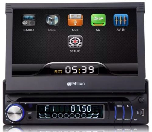 D1309BV in-Dash 7" 1DIN Car DVD Player Radio Stereo USB+SD=64GB BT Touch RDS 8
