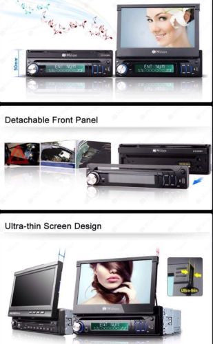 D1309BV in-Dash 7" 1DIN Car DVD Player Radio Stereo USB+SD=64GB BT Touch RDS 8