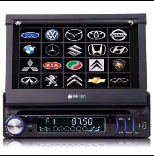 D1309BV in-Dash 7" 1DIN Car DVD Player Radio Stereo USB+SD=64GB BT Touch RDS 8